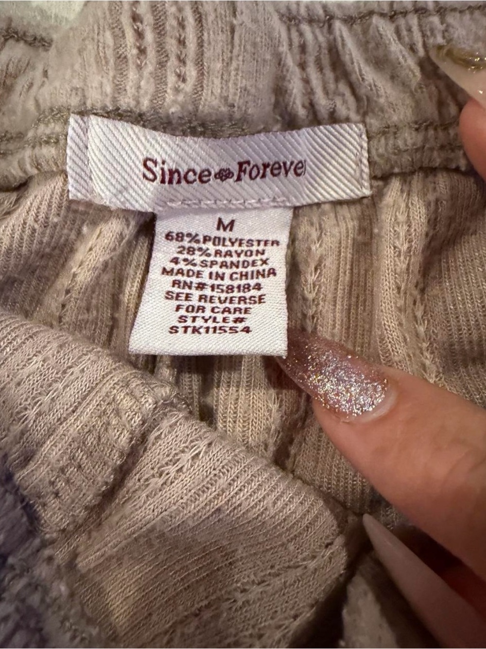 Knit Button-Front Lounge Set in Mauve Taupe Medium - Picture 2 of 3